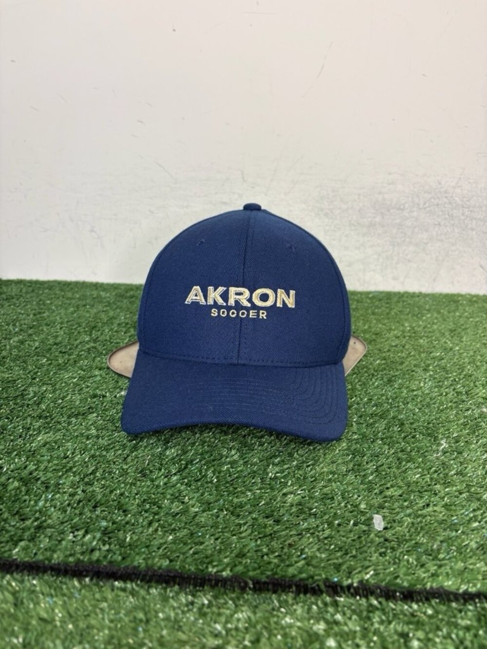 Akron Zips hat cap fitted one size osfa blue gold nike soccer lightweight mens